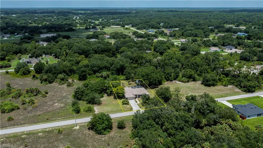 Birds eye view of property