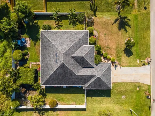 View from above of property