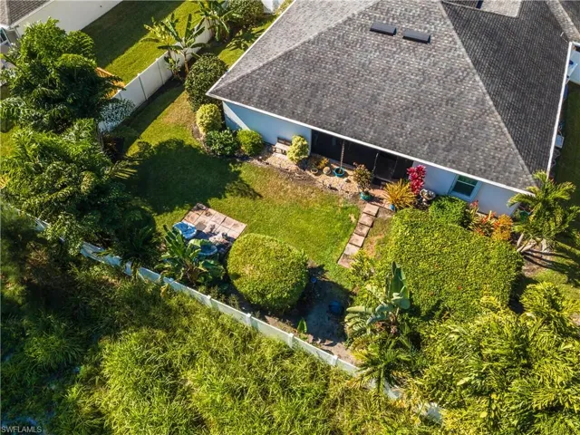 View from above of property