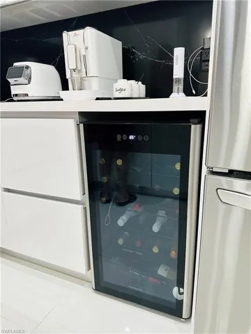Details featuring wine cooler
