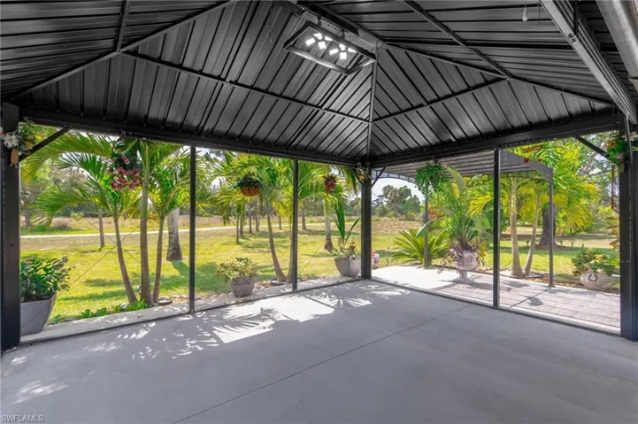 Spacious screened gazebo