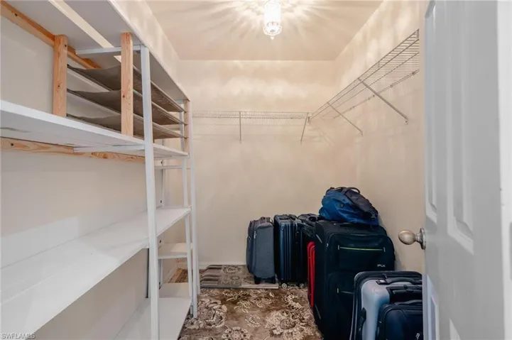 Spacious primary walk -in closet