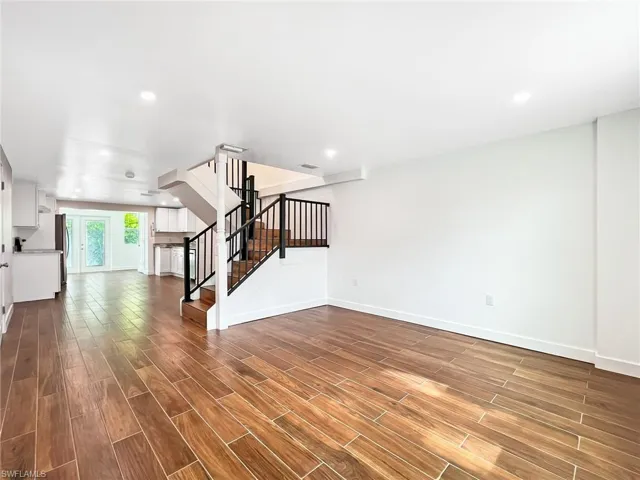 Open Concept Living with french doors to Fenced Private Rear Yard