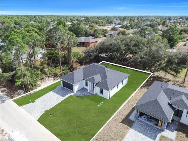 Aerial view of residential area