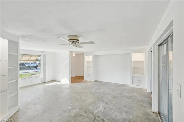 Spare room featuring ceiling fan