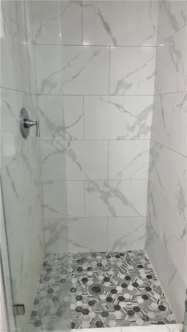 Bathroom featuring a stall shower
