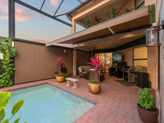 Very usable outdoor space with large, new motorized canopy for shade.