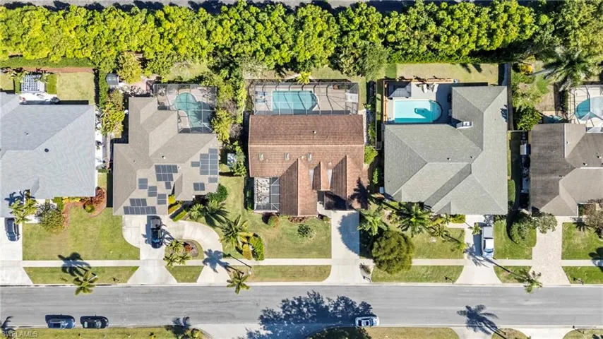 Bird's eye view of a pool