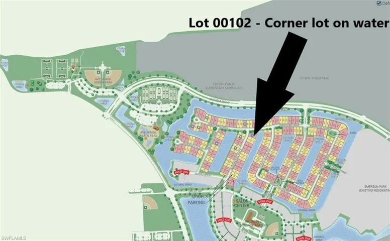 Sitemap - Lot 001 - Corner lot & water view