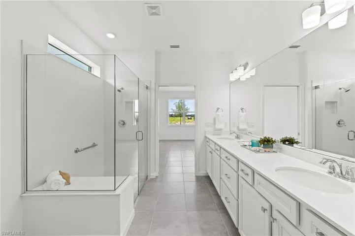 Glass walk in shower