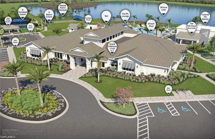 Clubhouse and amenity rendering
