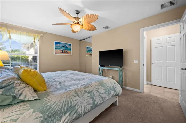 Comfortable guest accommodations with a split-bedroom layout for added privacy.