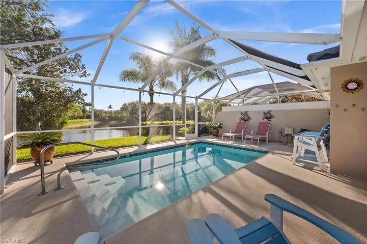 Panoramic water views with both sunrise and sunset skies—true Southwest Florida living.