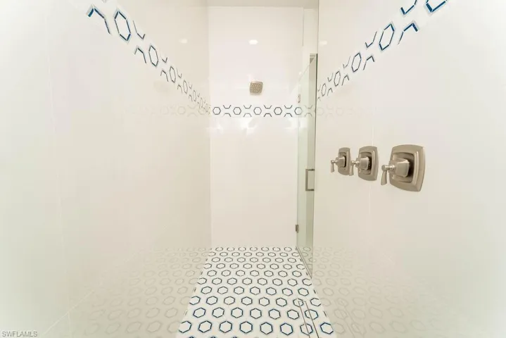 Bathroom with a stall shower