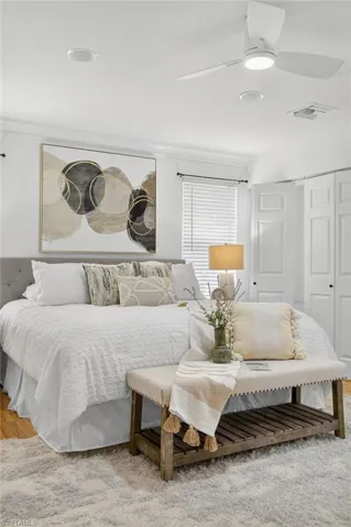 Large master suite with a huge walk in closet and spacious master bathroom
