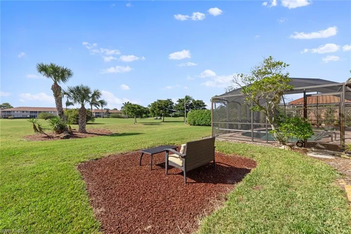 Firepit and outdoor seating area
