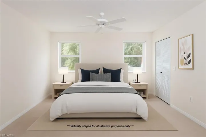 Virtually staged Bedroom 2