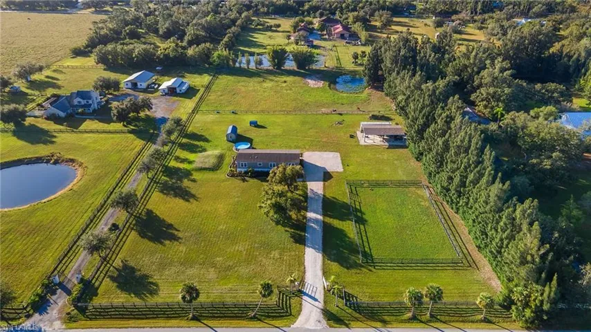 Bird's eye view featuring a water view and a rural view