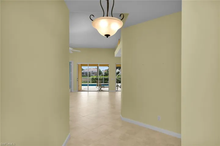 Hallway with baseboards