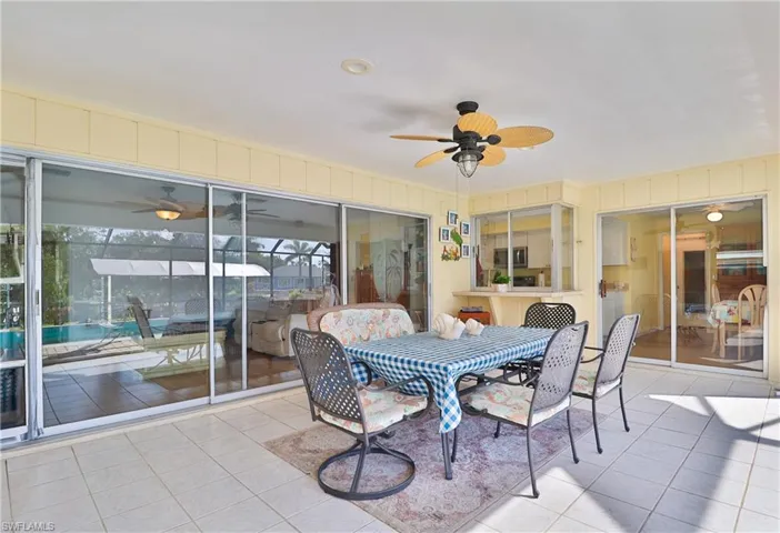 View of patio / terrace featuring ceiling fan