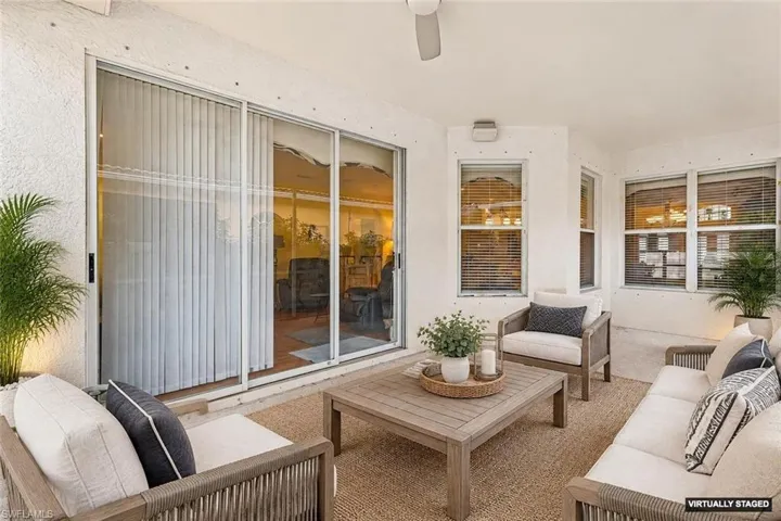 Virtually staged screened lanai.