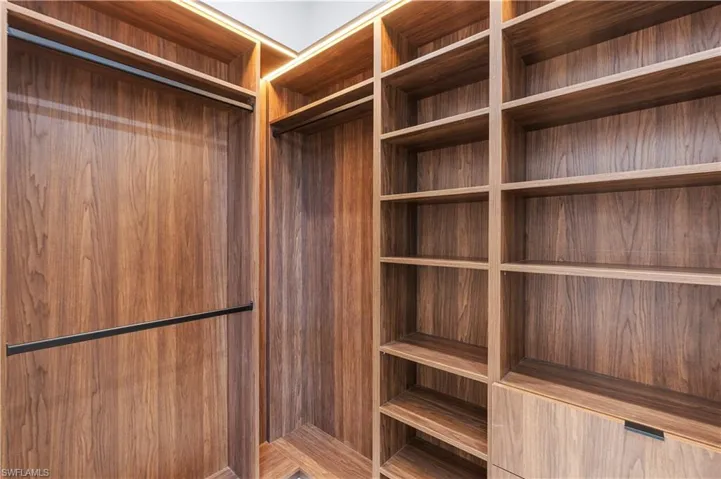 View of walk in closet