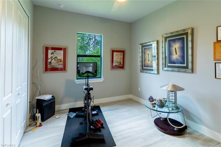 2nd Bedroom used as a workout area