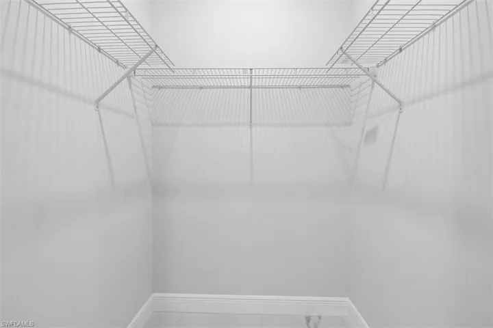 View of spacious Primary closet