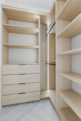 View of walk in closet