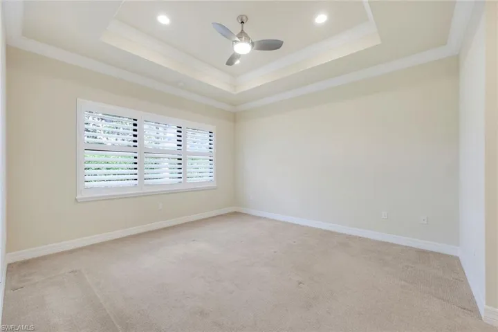 Primary Bedroom with Plantation Shutters