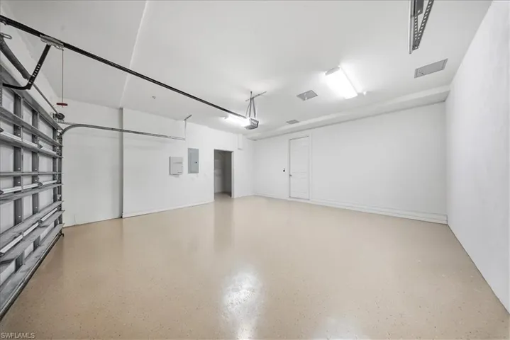 Garage with electric panel