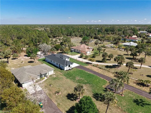 Bird's eye view with a forest view
