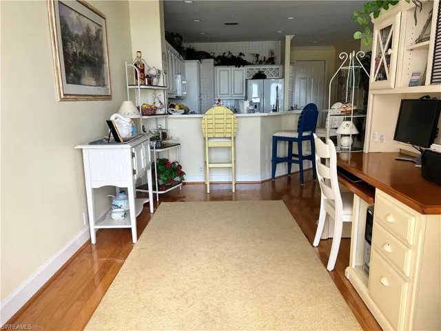 Office or Nook featuring wood finished floors