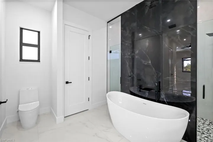 Bathroom with separate shower and tub and toilet