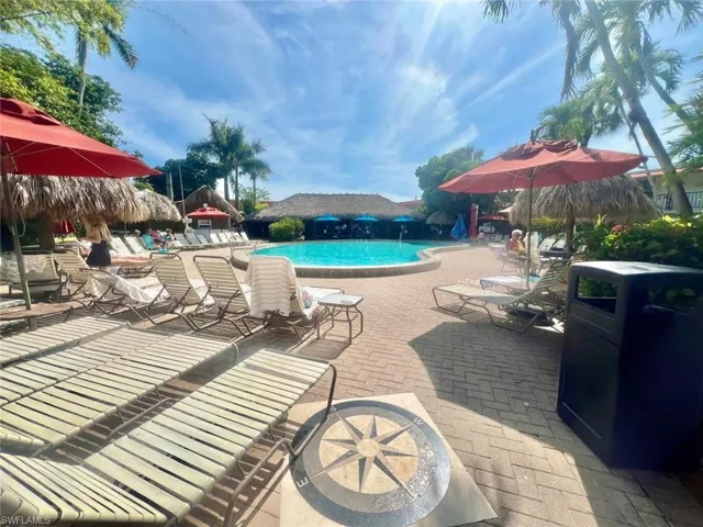 View of pool with a patio area