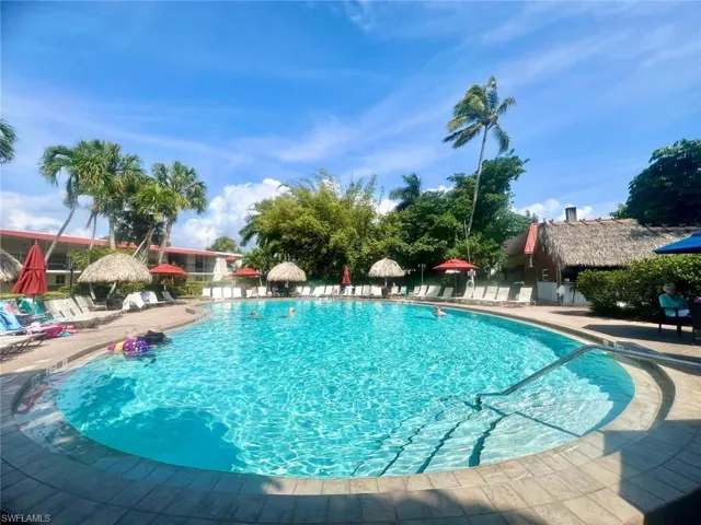 View of pool featuring a patio area