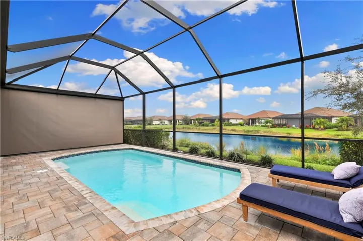 Lanai view with privacy shades down
