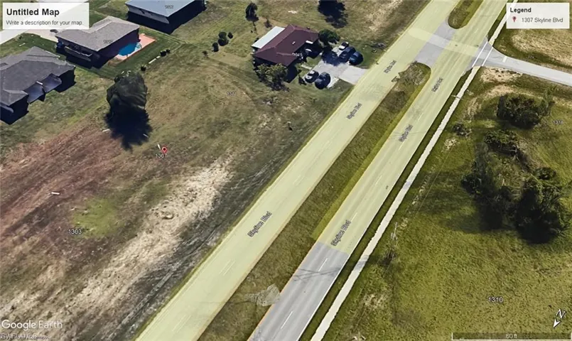 Aerial map of property and surrounding area