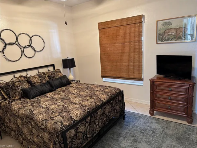 View of tiled bedroom