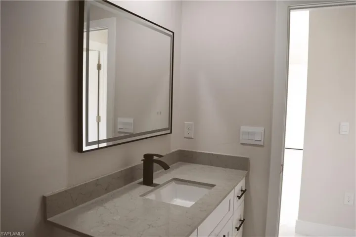 Bathroom featuring vanity