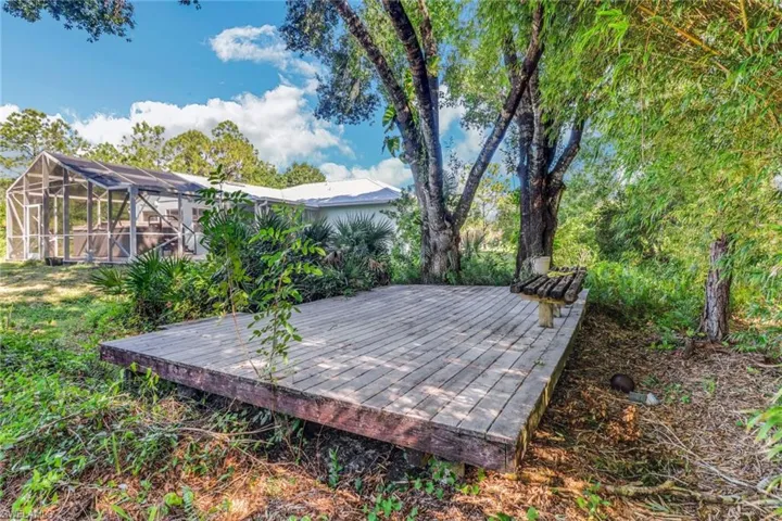 Secluded patio with plenty of shade