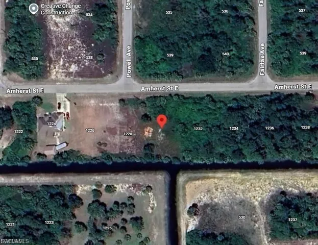 Aerial map of property and surrounding area