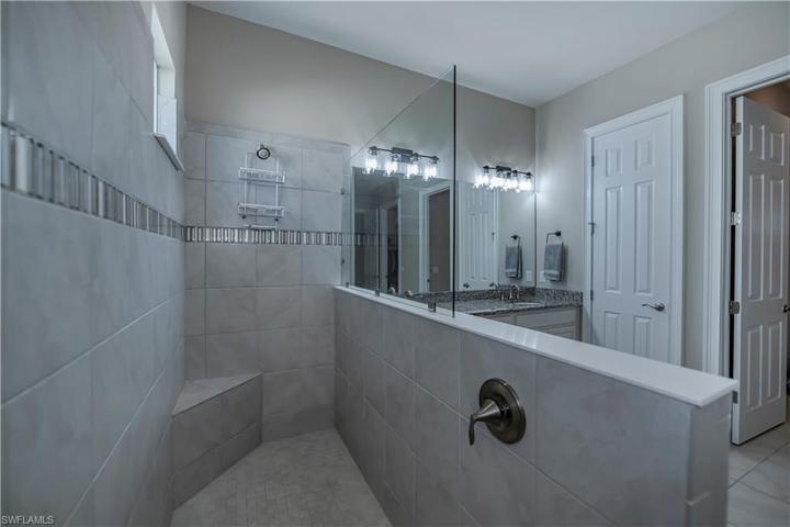 Large Walk In Tiled Shower