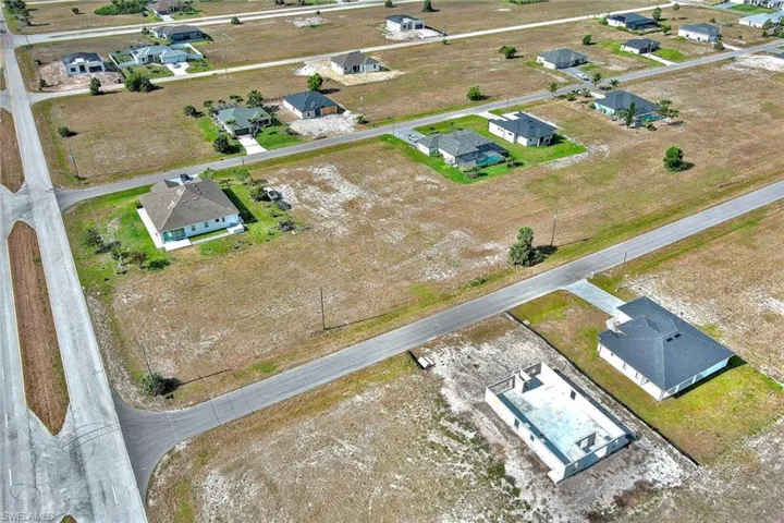 Aerial view of residential area