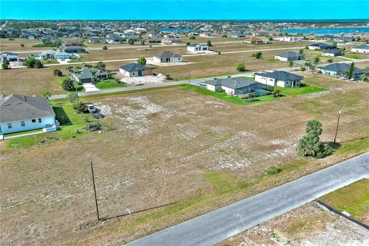 Aerial view of residential area
