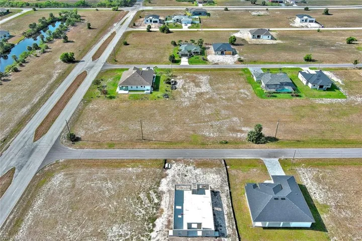 Aerial view of residential area