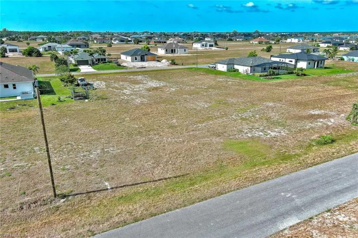 Aerial view of residential area