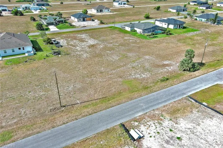 Aerial perspective of suburban area
