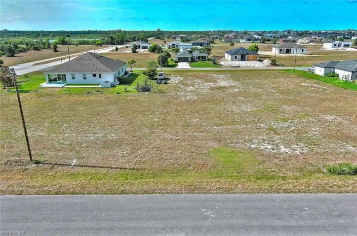 Aerial view of residential area