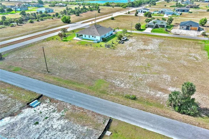 Aerial view of residential area
